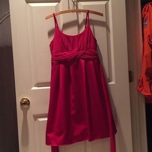 David’s Bridal Candy Apple Red Juniors Dress